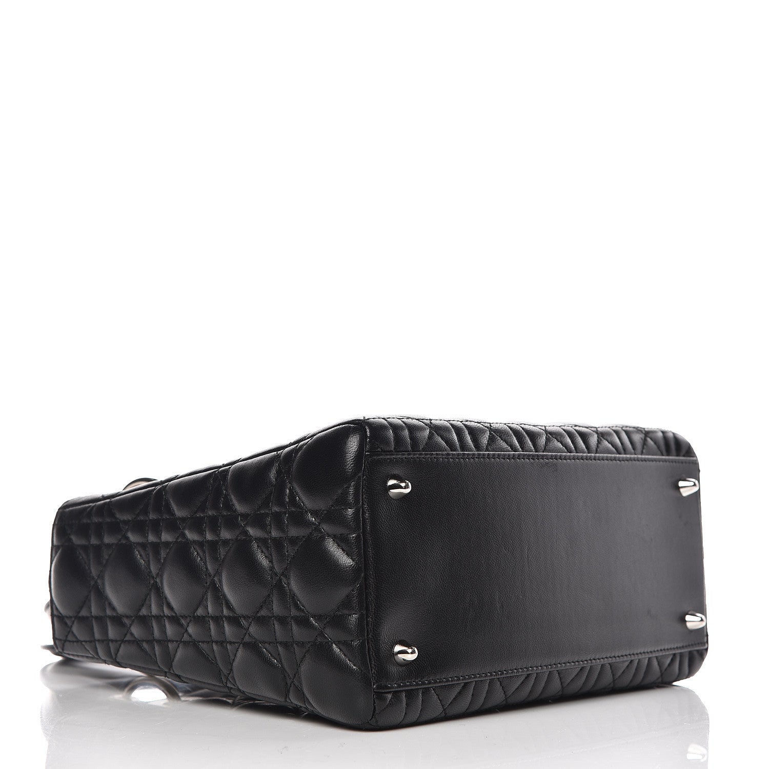 Christian Dior Lambskin Cannage Medium Lady Dior Black 4 of 10