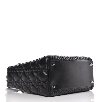 Christian Dior Lambskin Cannage Medium Lady Dior Black 4 of 10