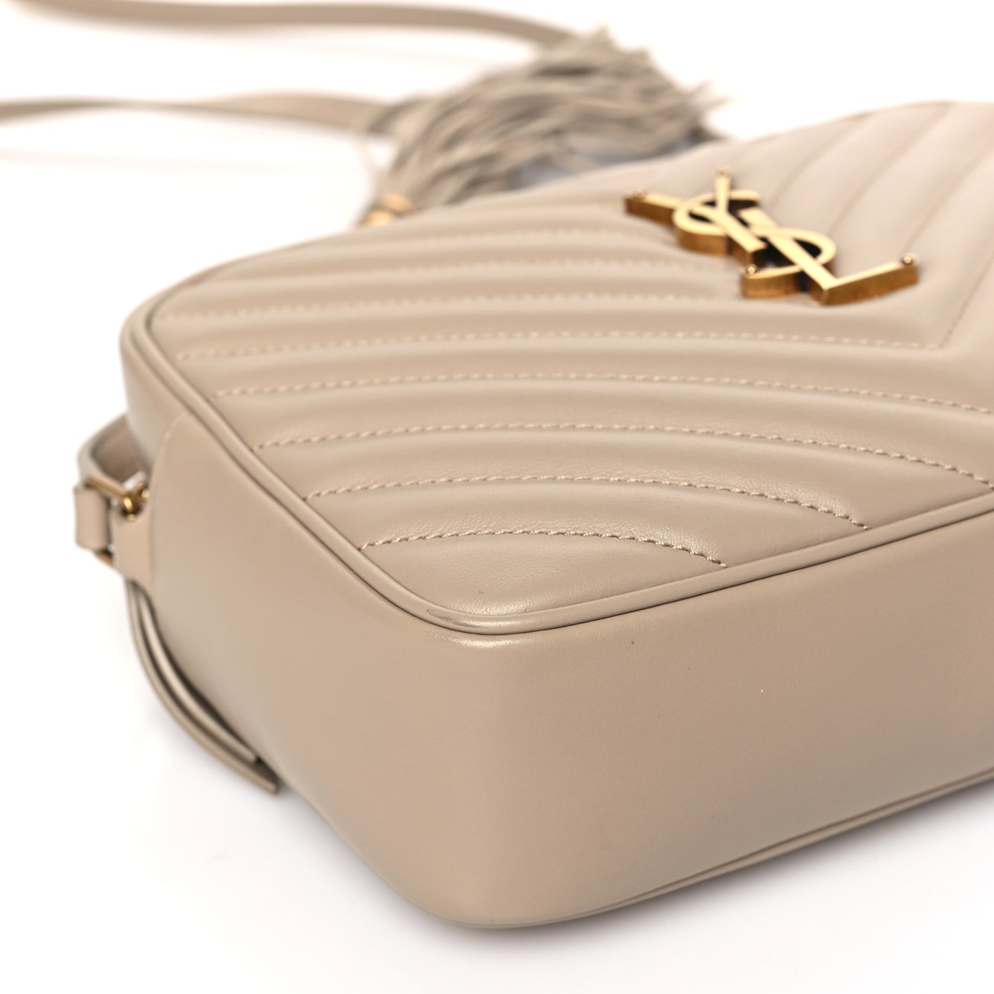 Calfskin Matelasse Monogram Lou Camera Bag Dark Latte