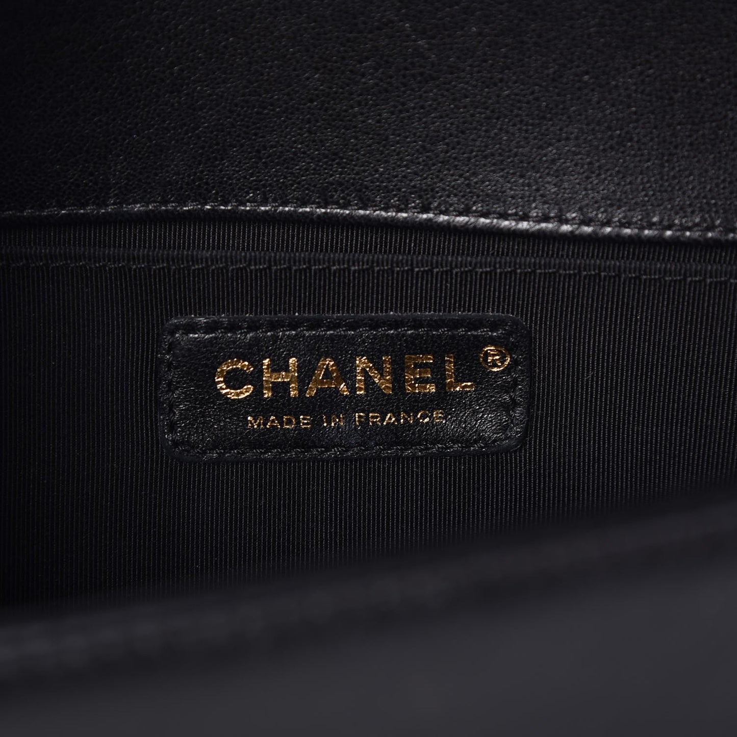 Lambskin Quilted Medium Boy Flap Black