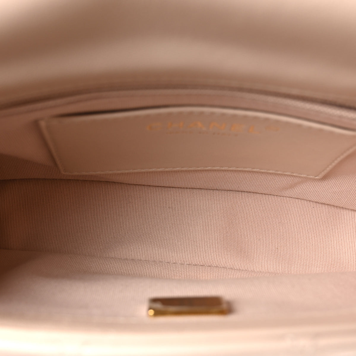 Lambskin Quilted Small CC Funky Town Flap Beige