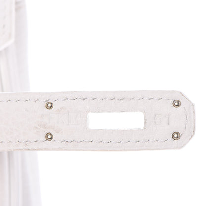 Hermes Taurillon Clemence Birkin 35 White 16 of 33