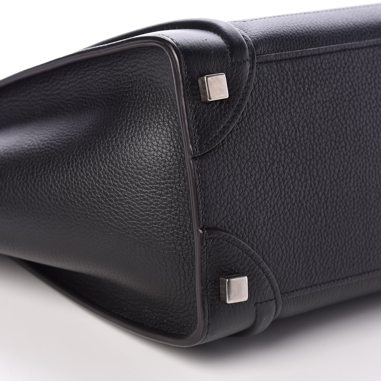 Celine Drummed Calfskin Micro Luggage Black 9 of 15