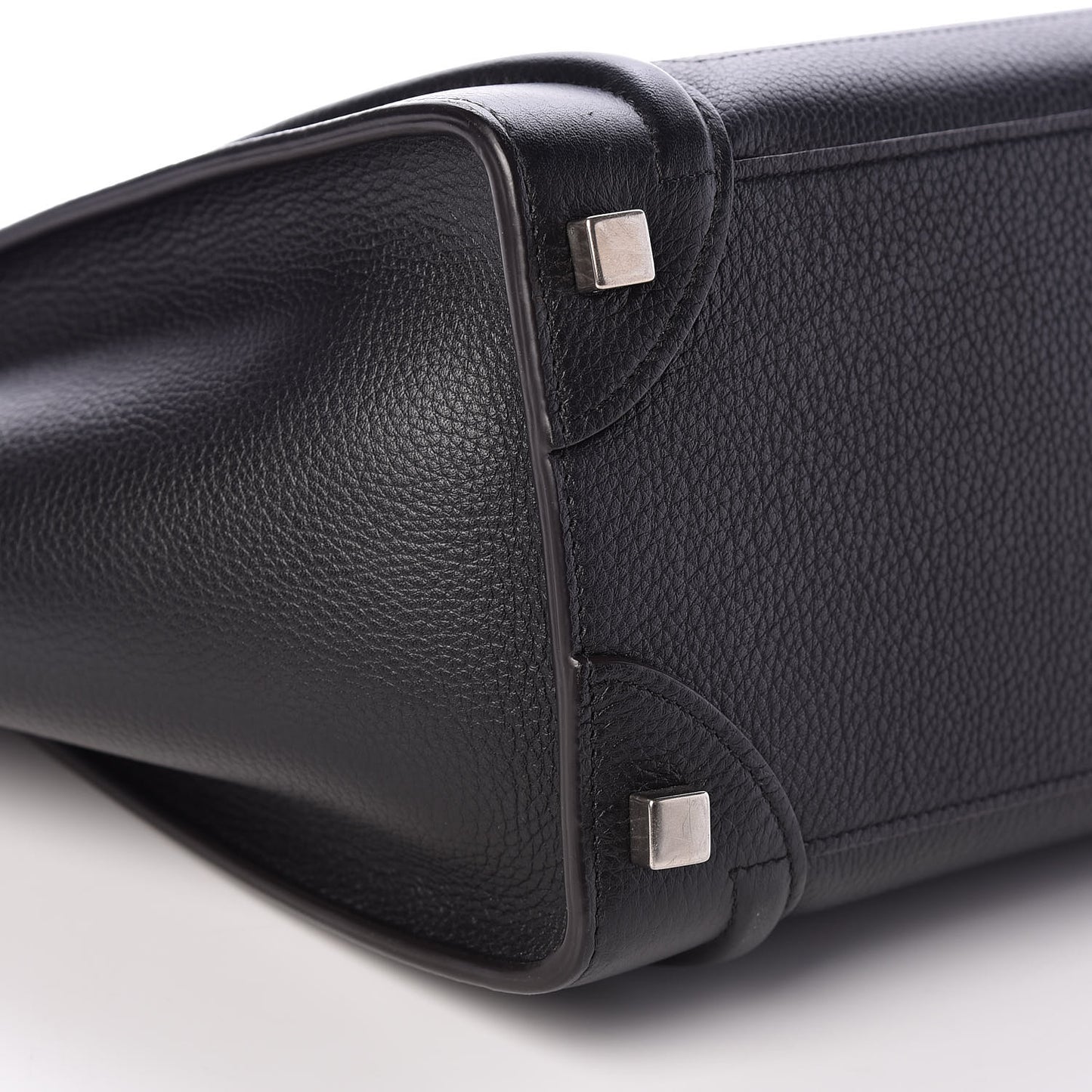 Drummed Calfskin Micro Luggage Black