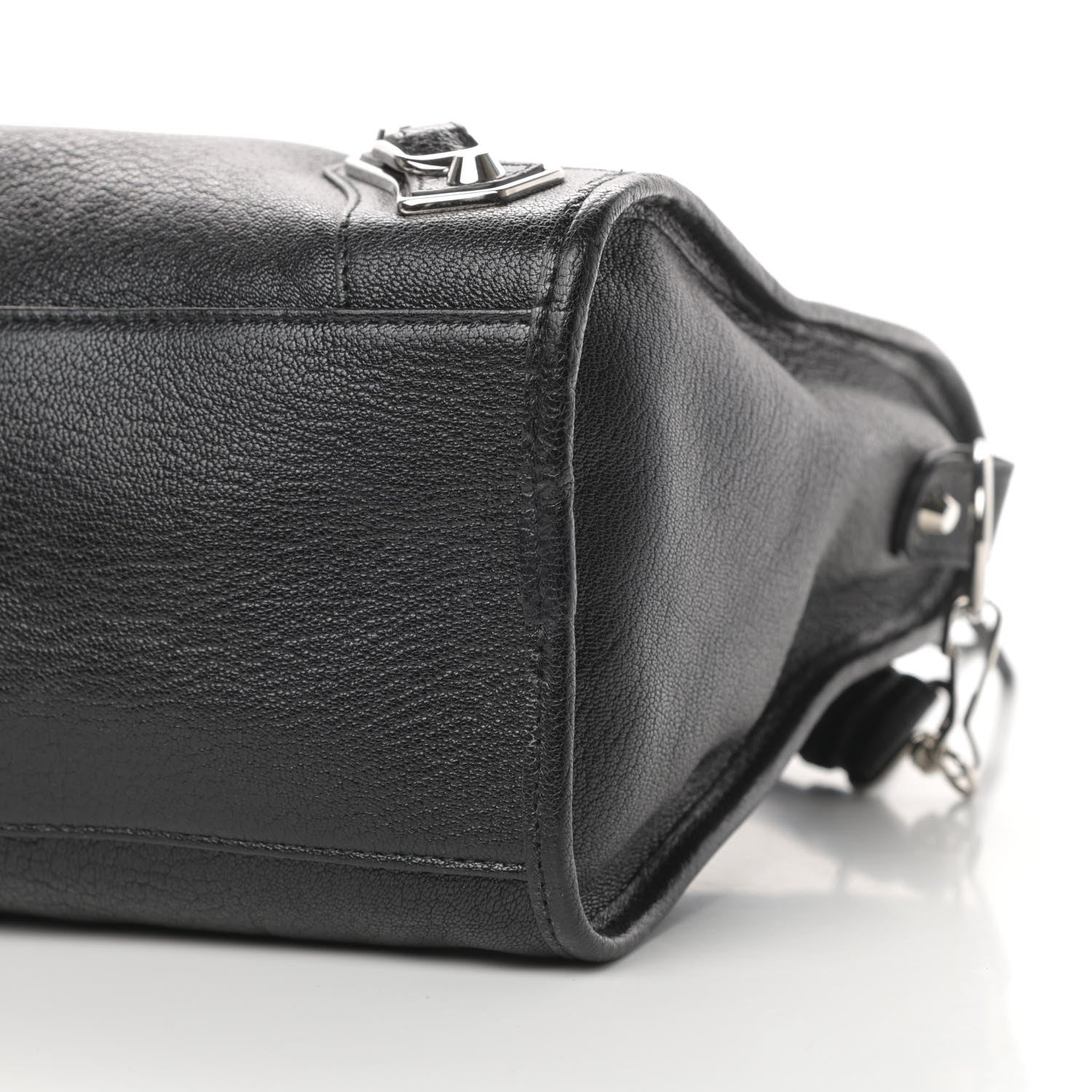 Balenciaga Chevre Silver Metallic Edge Hardware City Black 10 of 14