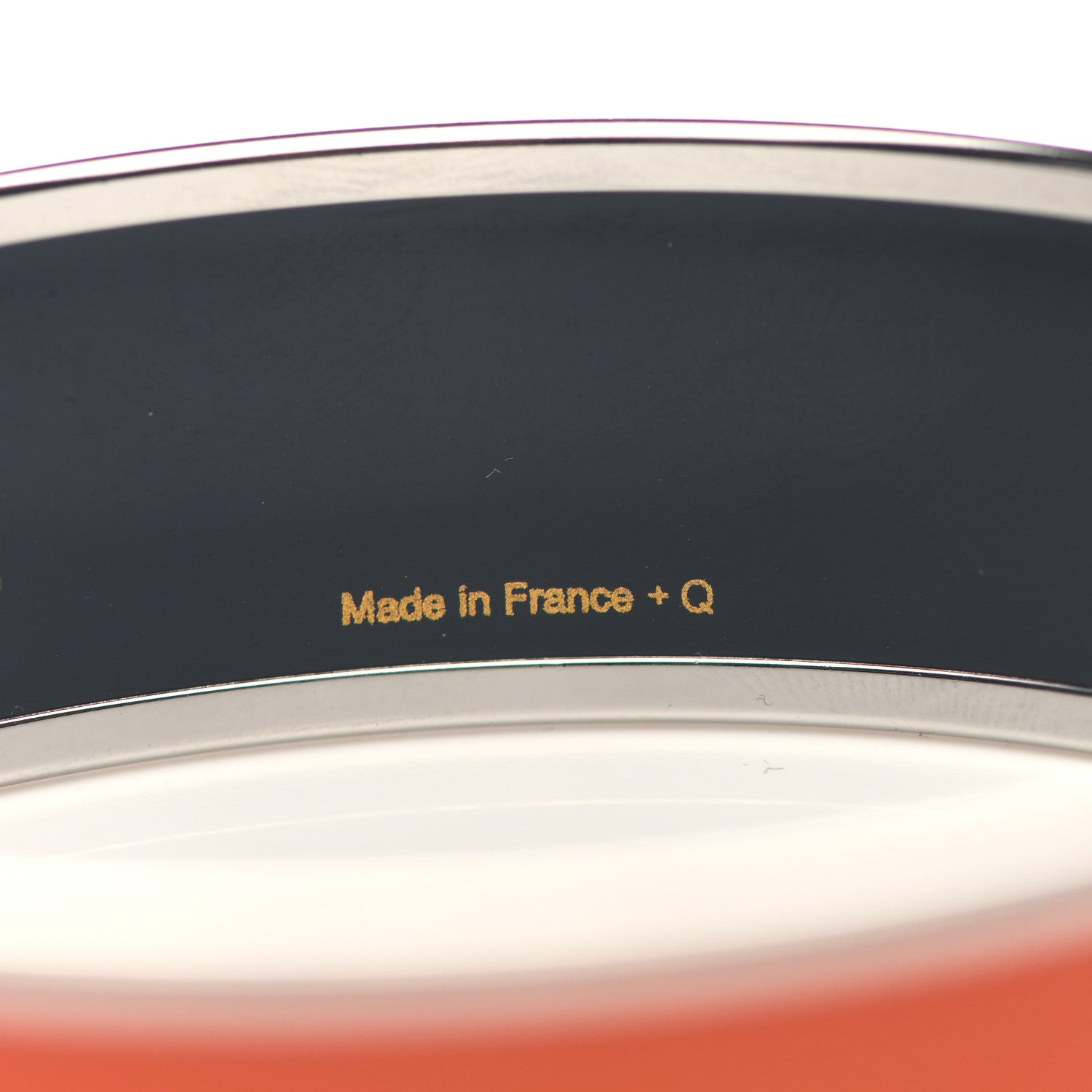 Hermes Enamel Printed Caleche Wide Bracelet 70 Orange 5 of 5