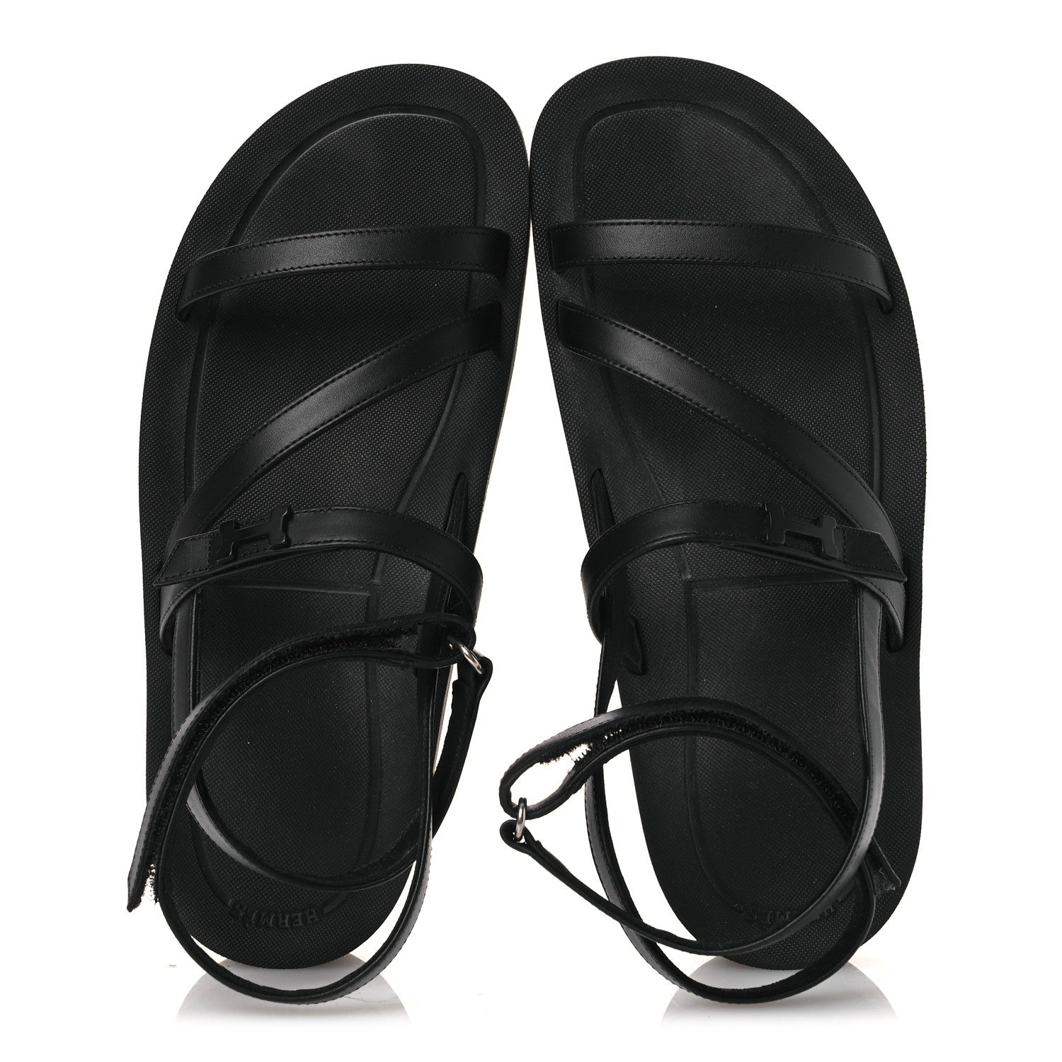 Hermes Nappa Liberte Sandals 38 Black 2 of 13