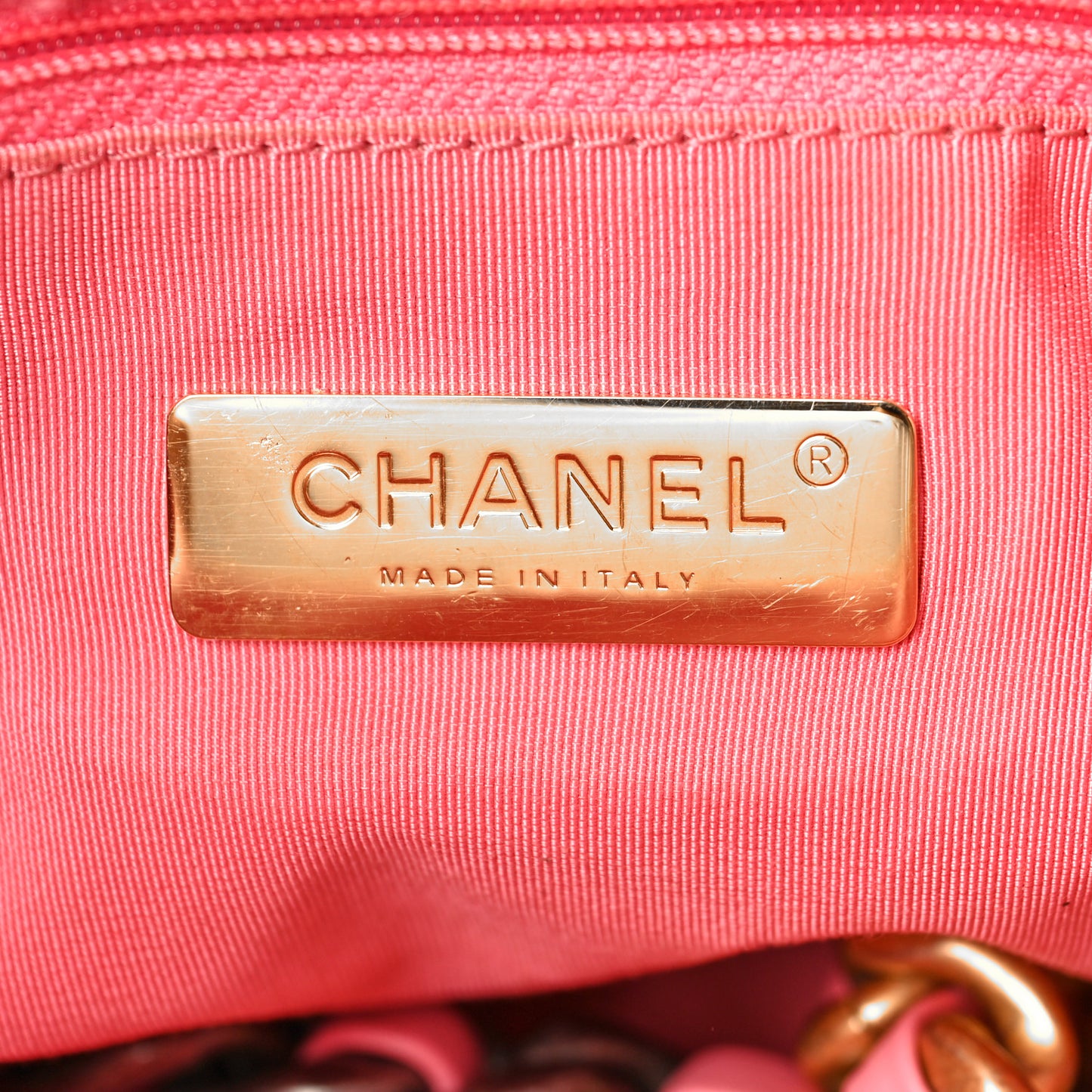 Metallic Tweed Quilted Large Chanel 19 Flap Pink