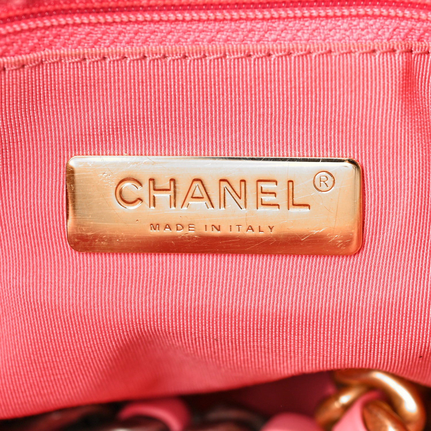 Chanel Metallic Tweed Quilted Large Chanel 19 Flap Pink 5 of 8