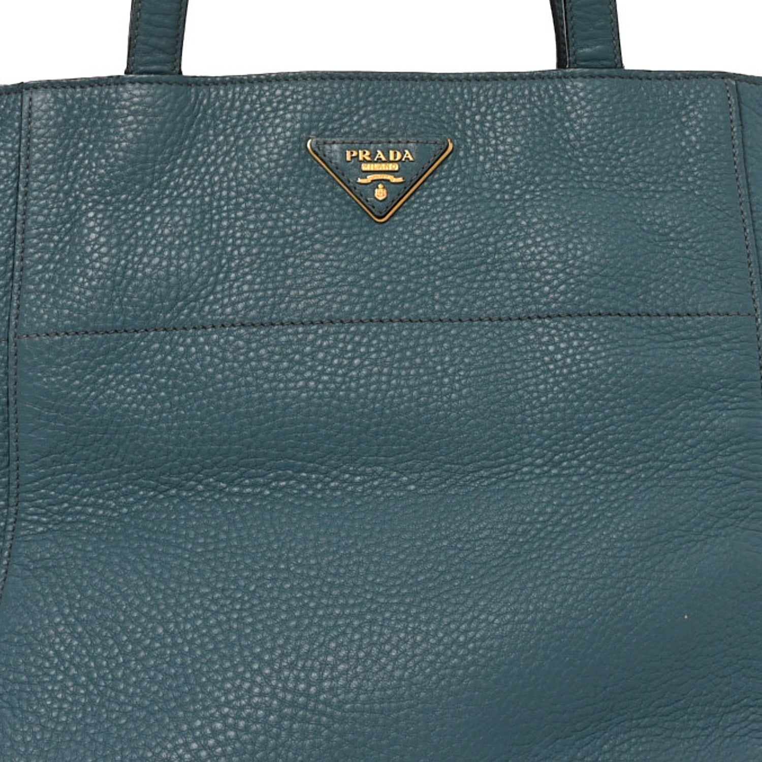 Prada Vitello Daino Shopping Tote Marine 7 of 9