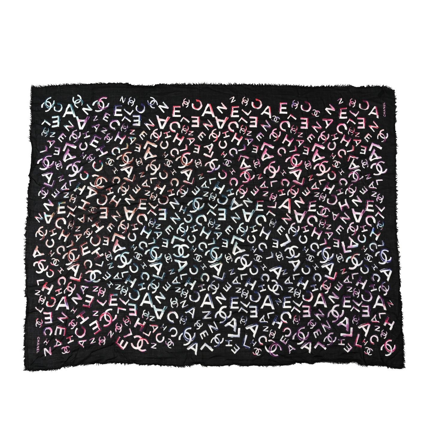 Cashmere CC Logo Shawl Black Multicolor