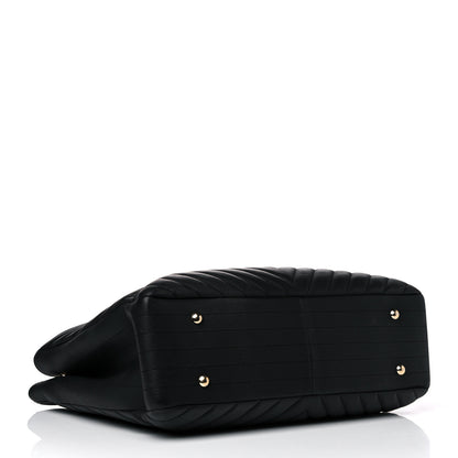 Chanel Goatskin Quilted Large City Rock Shopping Bag Black 13 of 30