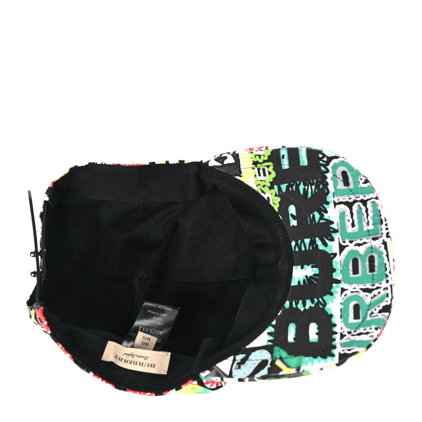 Cotton Graffiti Print Archive Logo Baseball Cap M/L Multicolor