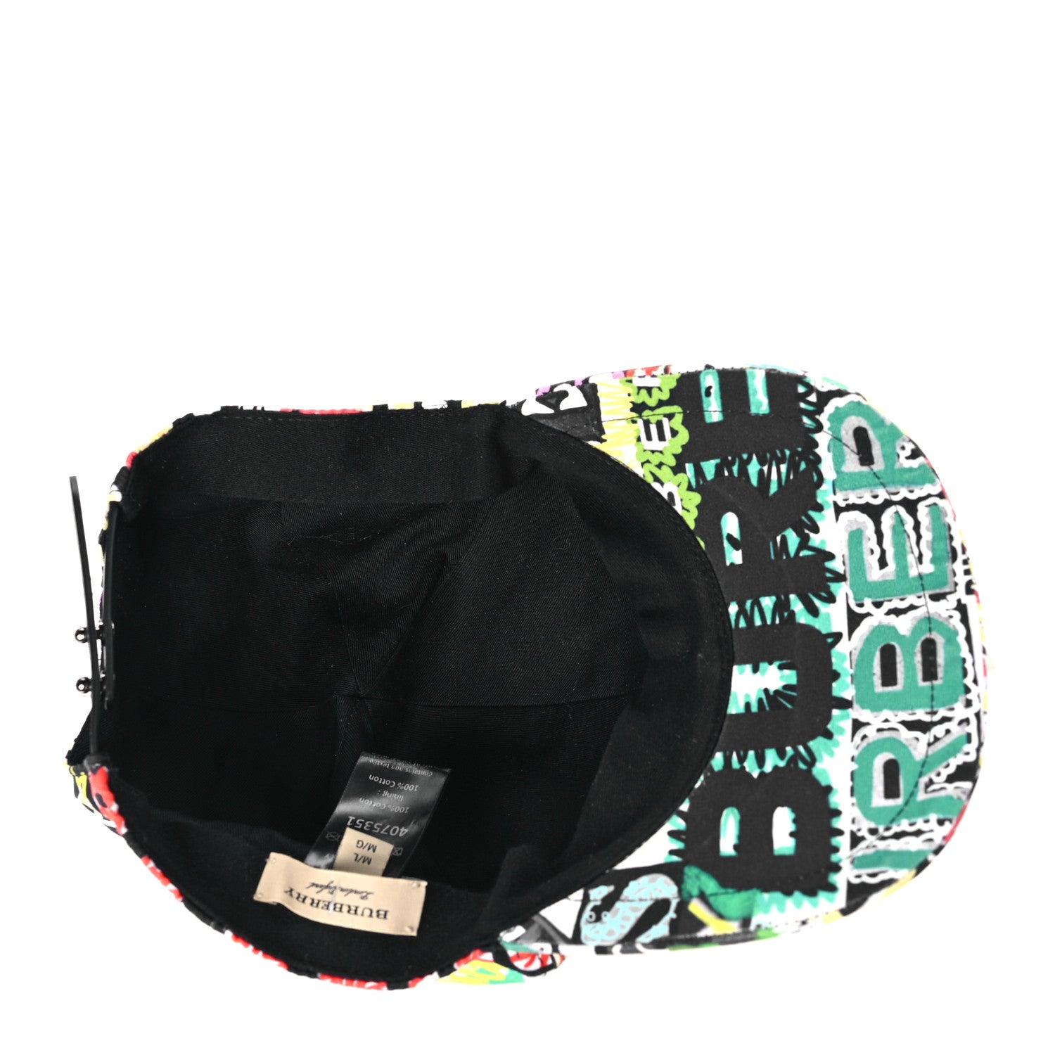 Burberry Cotton Graffiti Print Archive Logo Baseball Cap M/L Multicolor 6 of 7