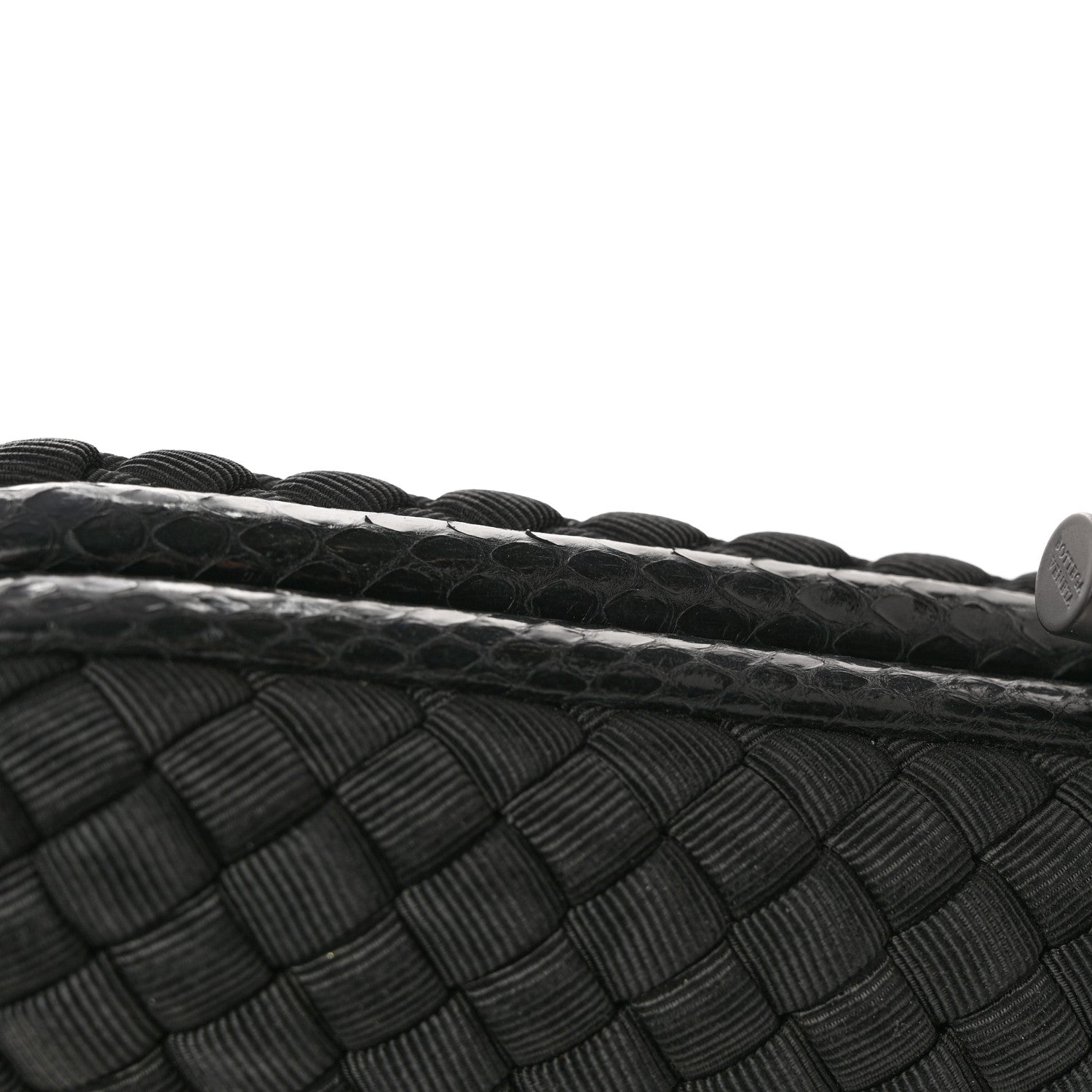 Bottega Veneta Satin Ayers Intreccio Impero Stretch Knot Clutch Black 8 of 9