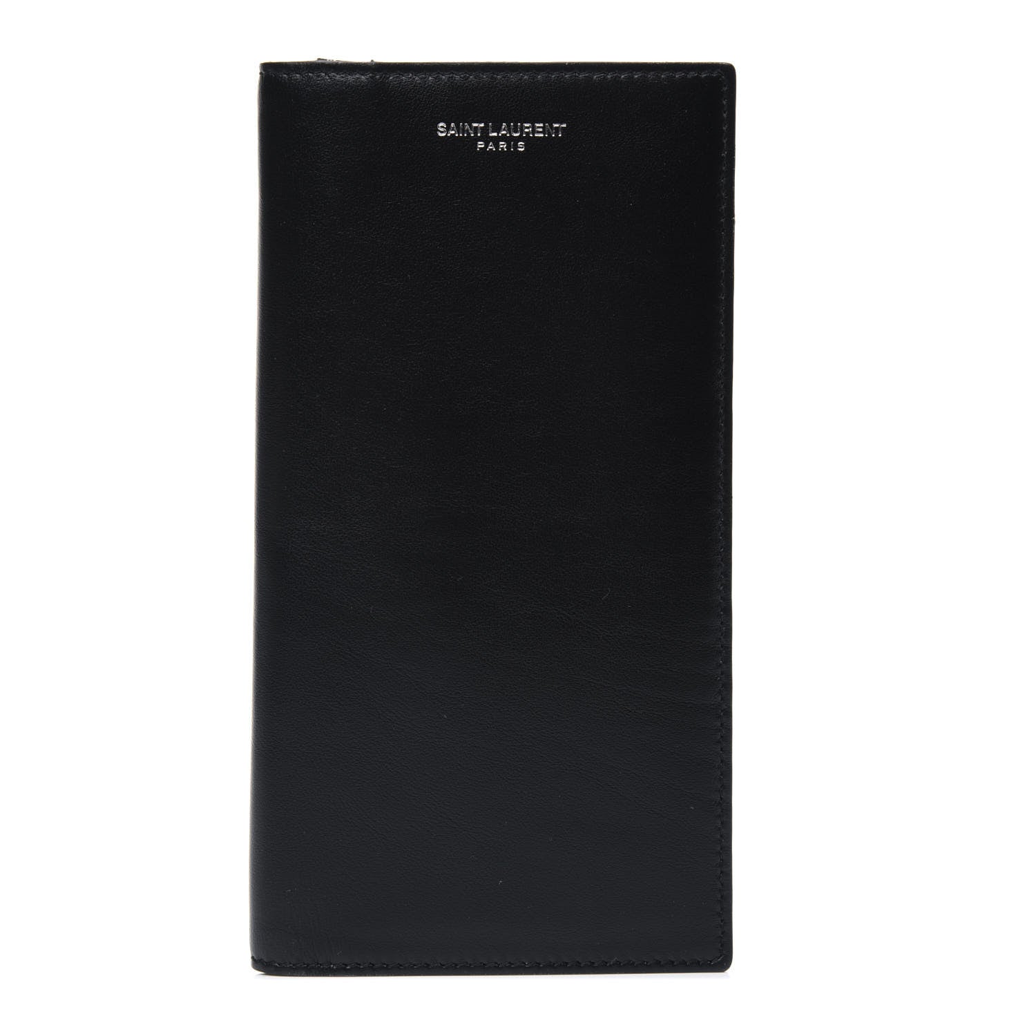 Saint Laurent Calfskin Canvas Bandana Continental Wallet Black 1 of 3