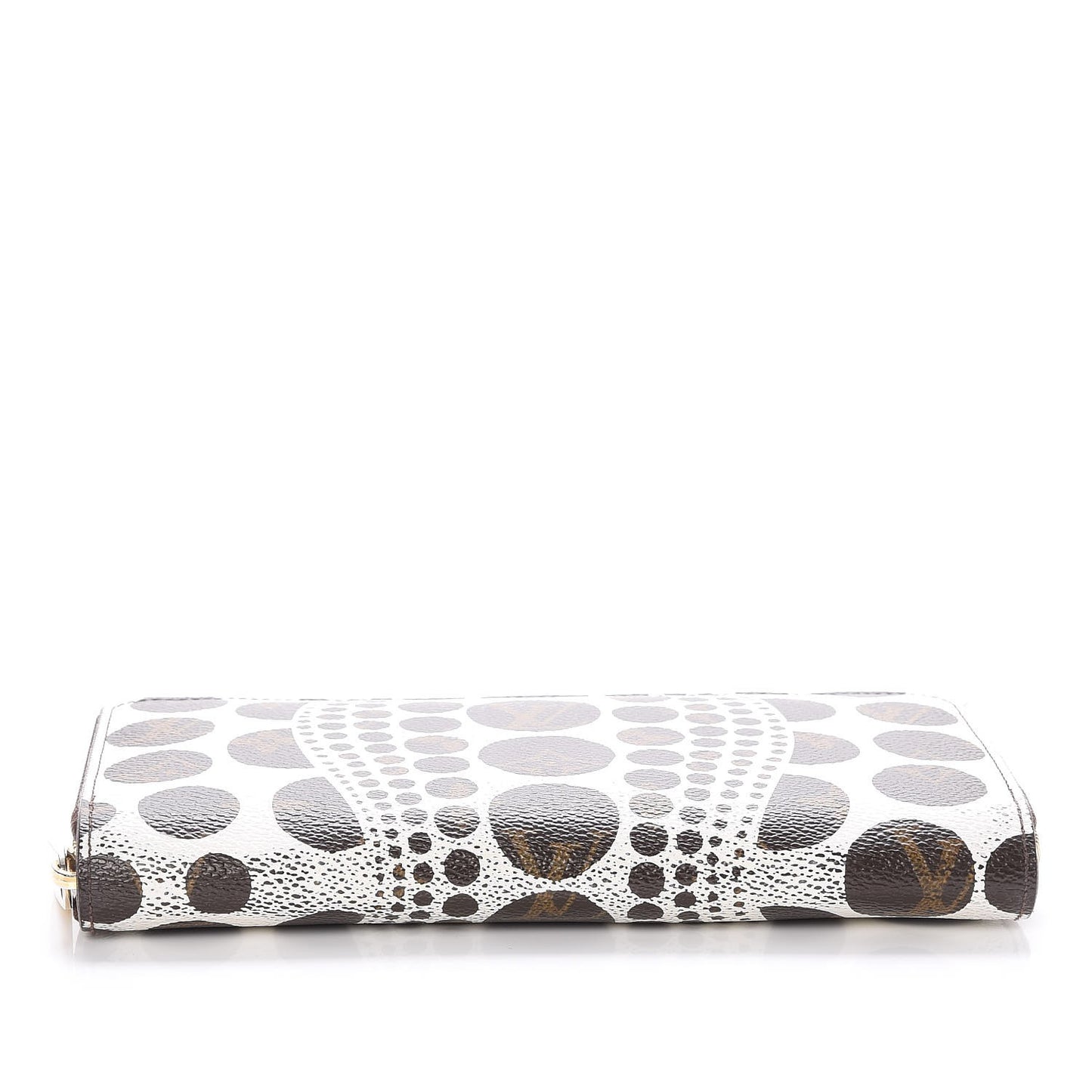 Monogram Kusama Pumpkin Dots Zippy Wallet White