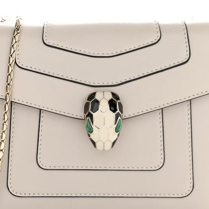 Bulgari Calfskin Small Serpenti Forever Snake Strap Crossbody Bag Grey 8 of 10