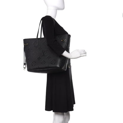 Louis Vuitton Empreinte Monogram Giant Neverfull MM Black 2 of 11