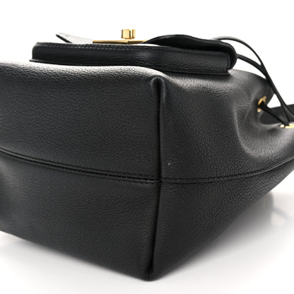 Louis Vuitton Calfskin Lockme Bucket MM Black 9 of 10