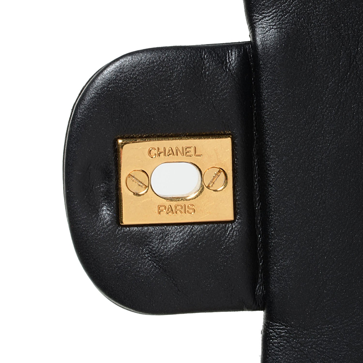 Chanel Lambskin Quilted Medium Double Flap Black 8 of 8