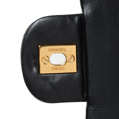Chanel Lambskin Quilted Medium Double Flap Black 8 of 8