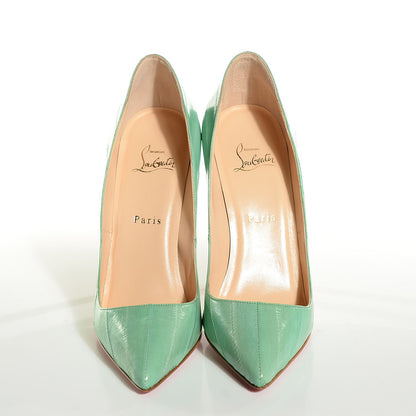 Christian Louboutin Eel Pigalle 120 Pumps 38 Pistachio 2 of 7