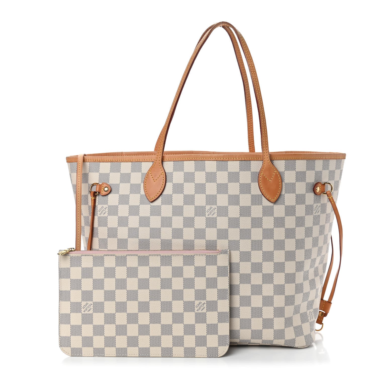 Louis Vuitton Damier Azur Neo Neverfull MM Rose Ballerine 1 of 12