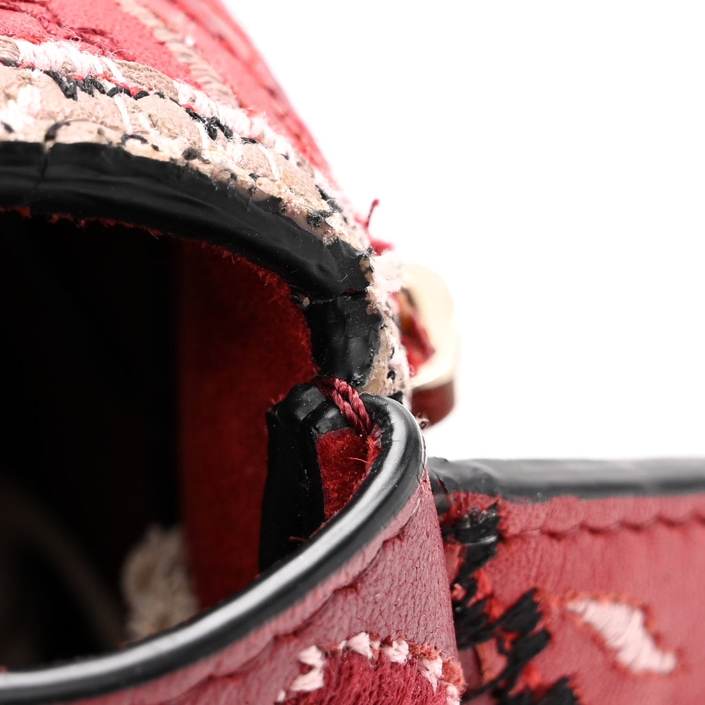 Calfskin Demilune Belt Bag Red
