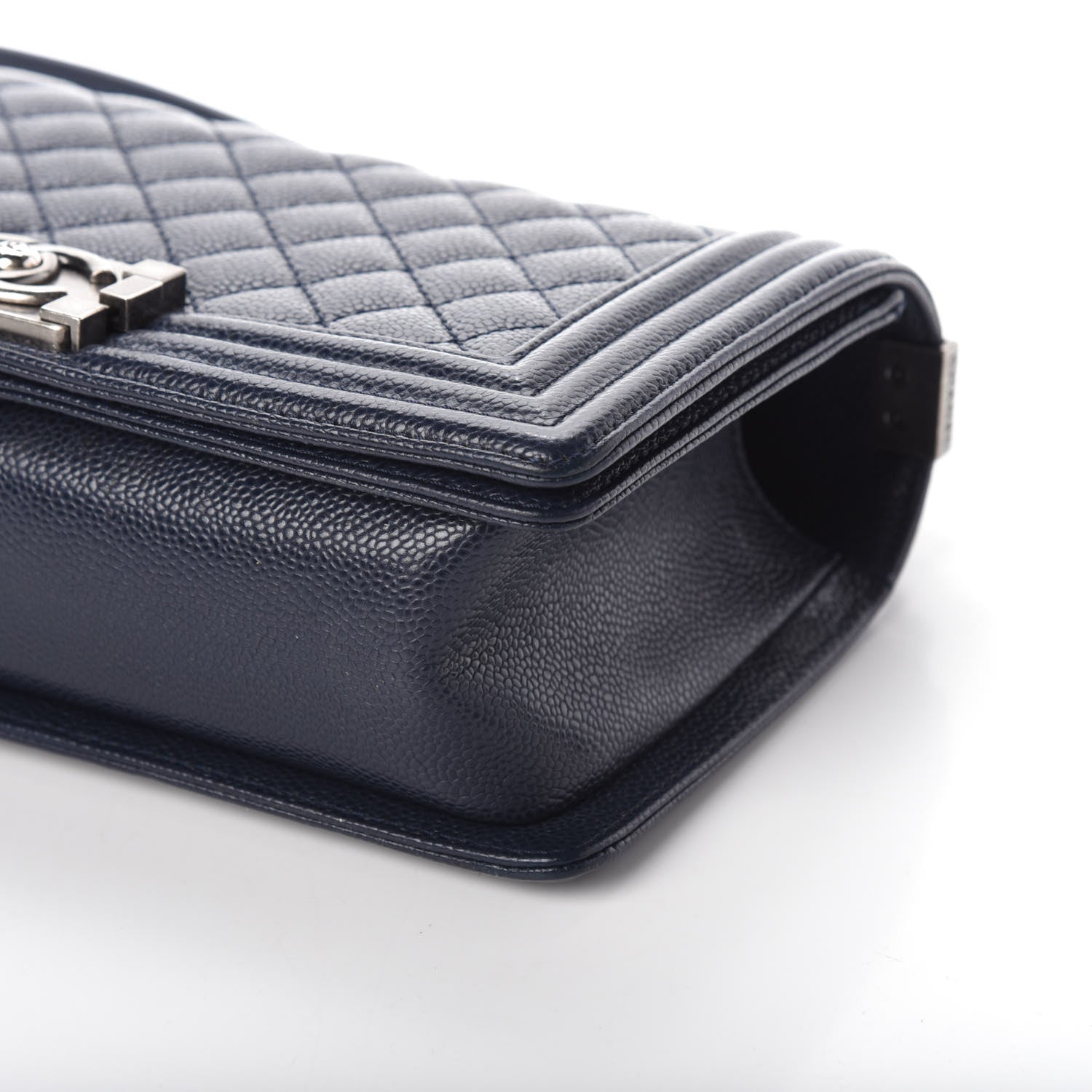 Chanel Caviar Quilted Medium Boy Flap Navy 10 of 10