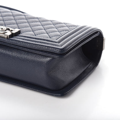 Chanel Caviar Quilted Medium Boy Flap Navy 10 of 10