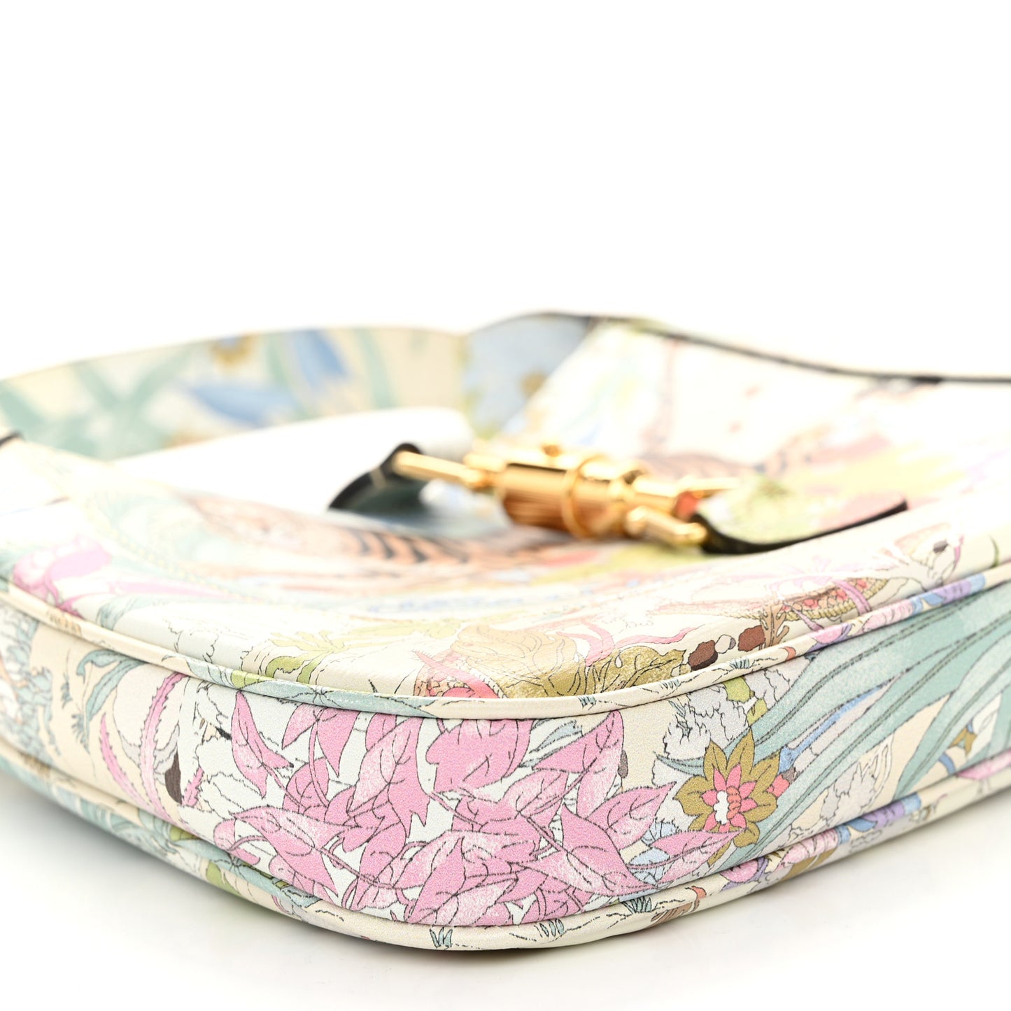 New Shangai Calfskin Tiger Savanah Small Jackie 1961 Hobo Chalky White Multicolor