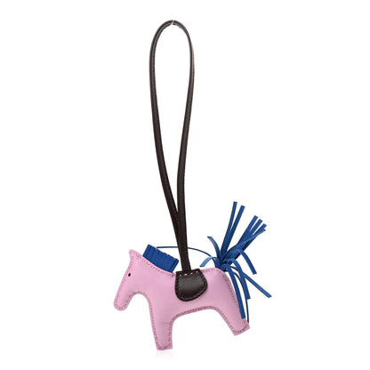Hermes Milo Lambskin Grigri Rodeo Horse Bag Charm PM Mauve Sylvestre Bleu France Rouge Sellier 1 of 3