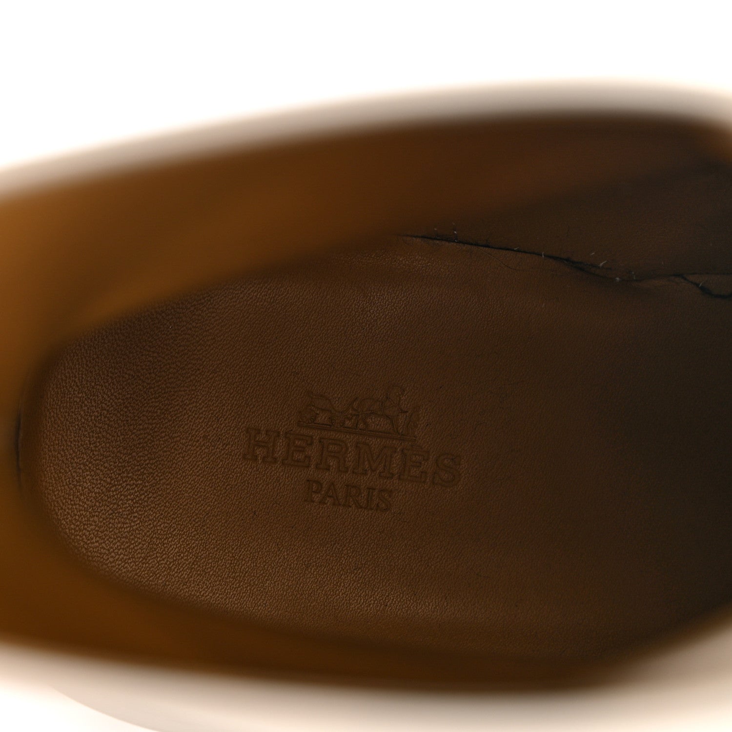 Hermes Glossed Calfskin Funk Ankle Boots 39 Beige Glaise 8 of 8