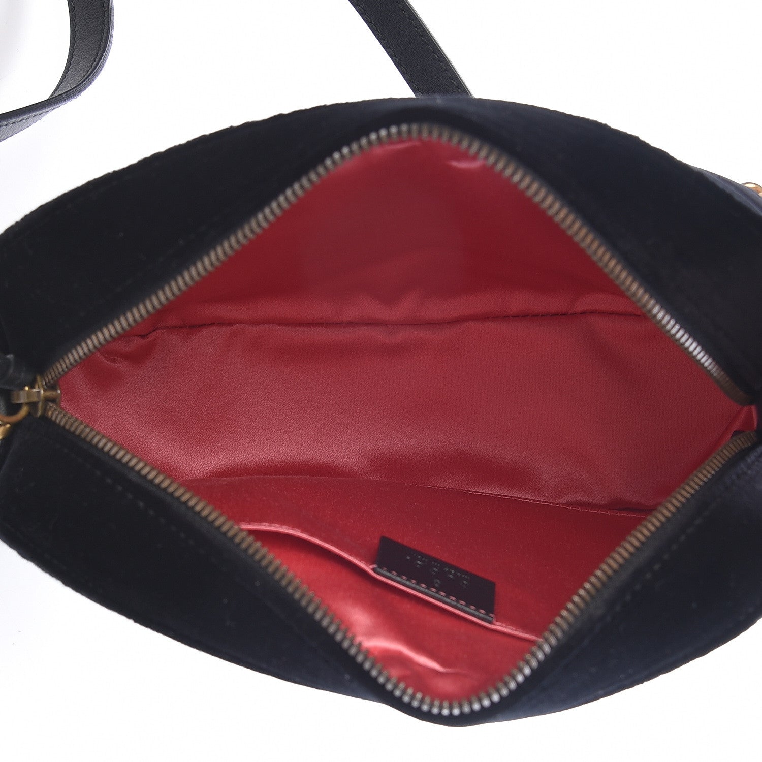 Gucci Velvet Matelasse Small GG Marmont Chain Shoulder Bag Black 5 of 13