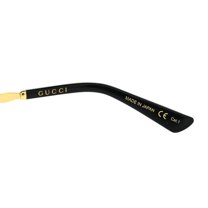 Gucci Metal Round Frame GG0595S Sunglasses Gold Black Red 5 of 6