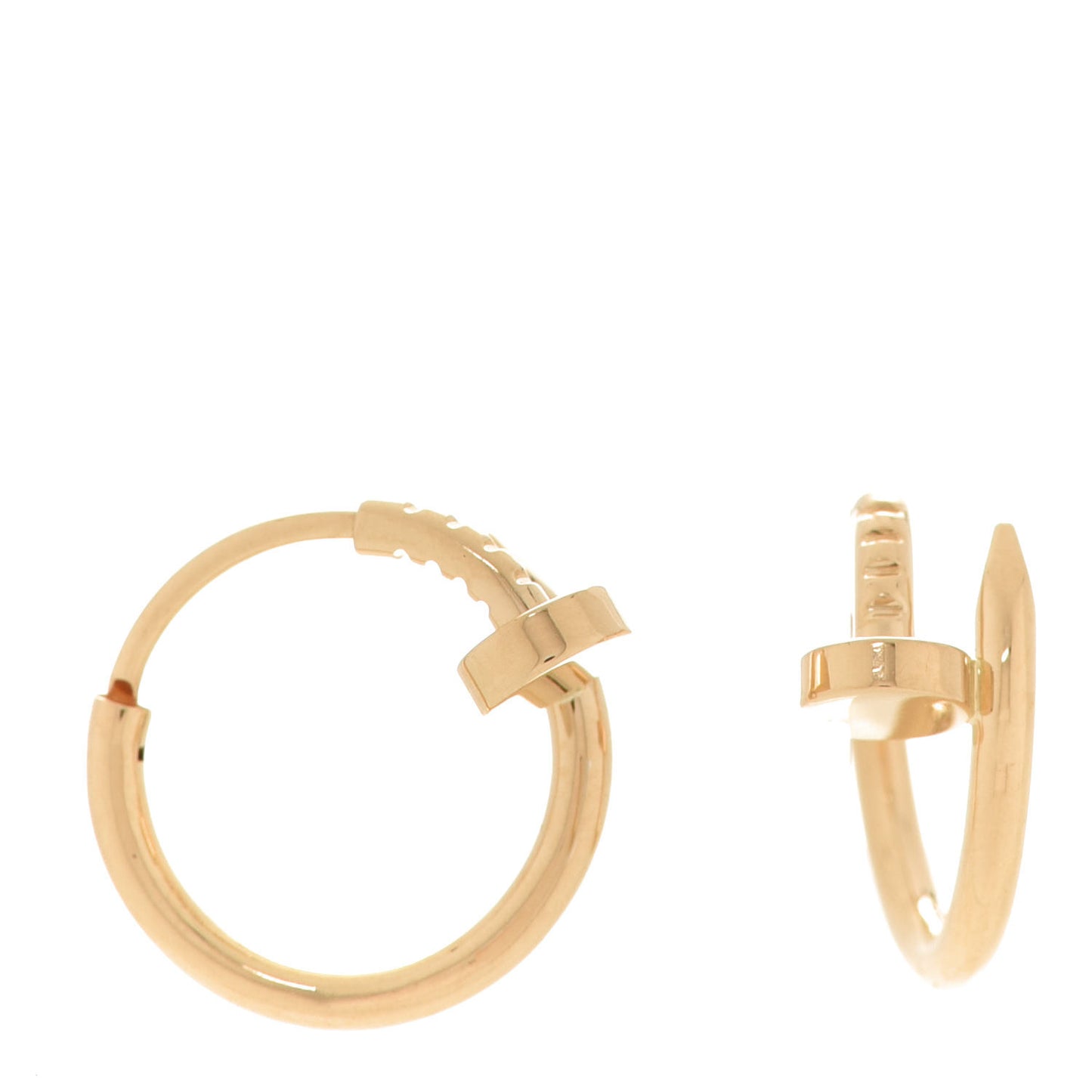 18K Yellow Gold Juste Un Clou Hoop Earrings