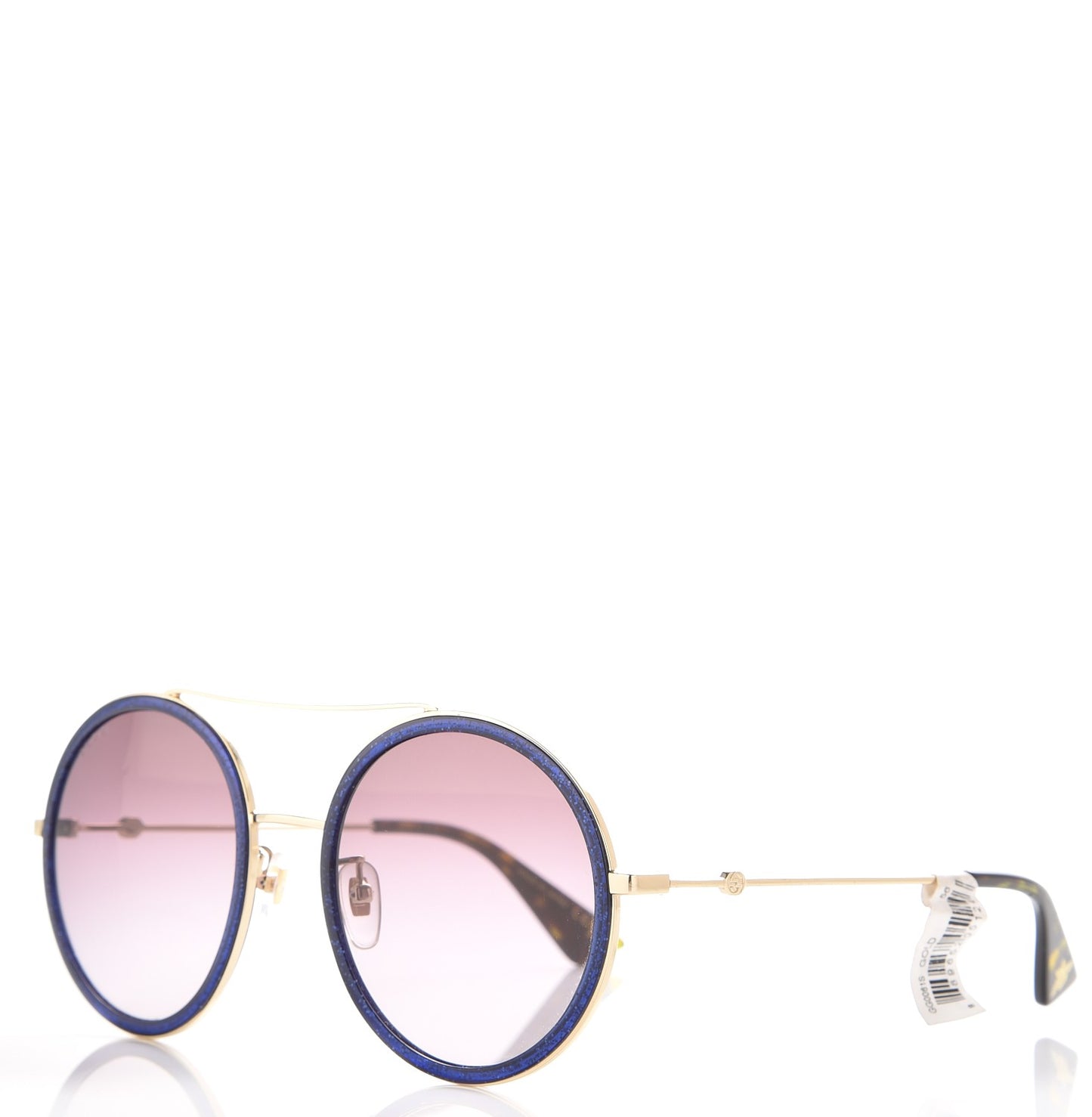 Round Aviator Glitter Sunglasses GG0061S Blue