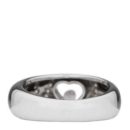 Chopard 18K White Gold Happy Diamonds Love Heart Band Ring 54 7 3 of 5