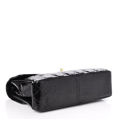 Chanel Patent Quilted Jumbo Double Sided Flap Black 5 of 10