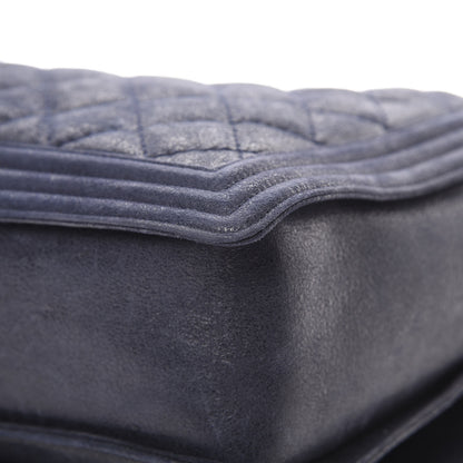 Chanel Goatskin Quilted Large Gentle Boy Flap Navy 11 of 12