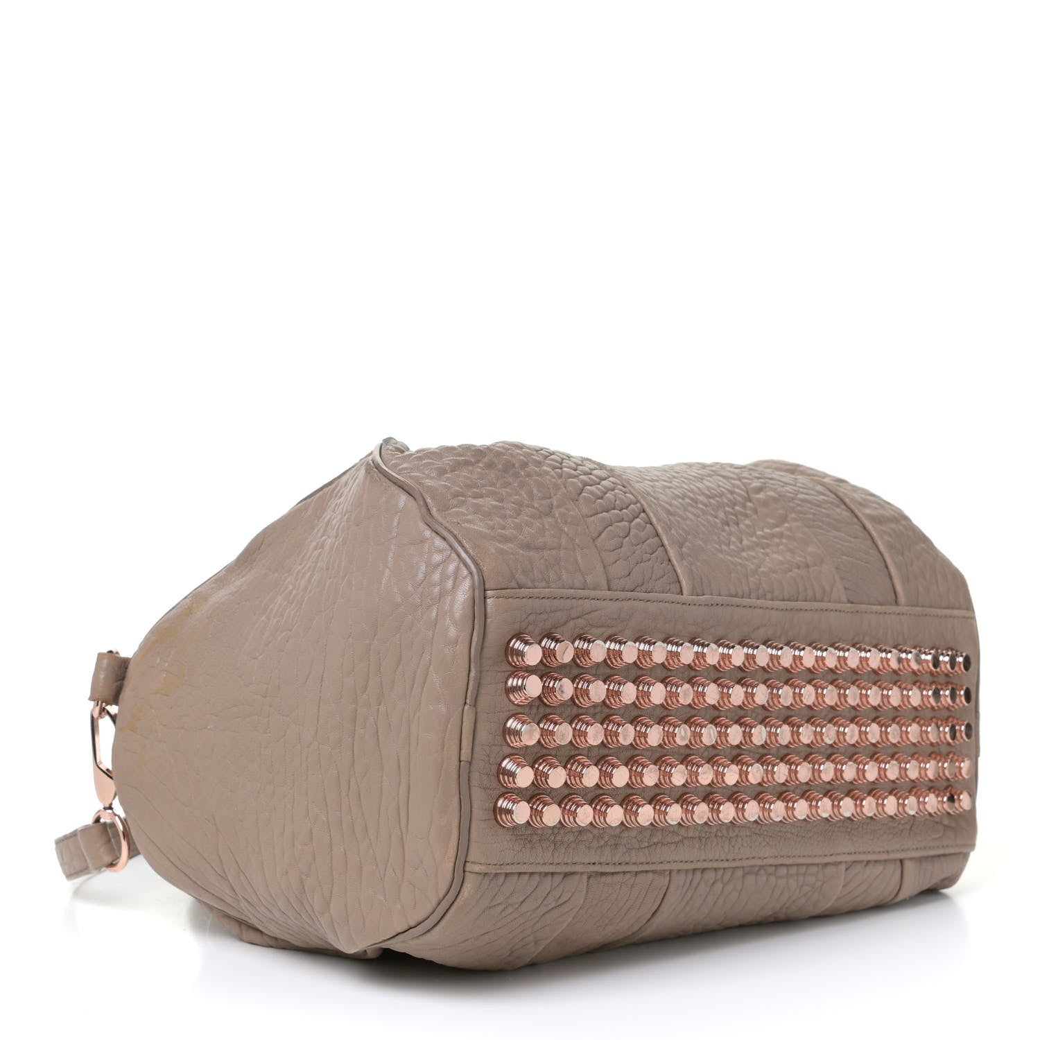 Alexander Wang Pebbled Lambskin Rocco Latte Rose Gold Hardware 4 of 13