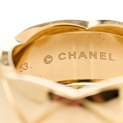 Chanel 18K Yellow Gold Large Coco Crush Ring 53 6.5 4 of 8