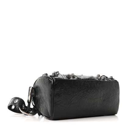 Balenciaga Agneau Arena Mini Le Cagole Duffle Crossbody Bag Black 5 of 11