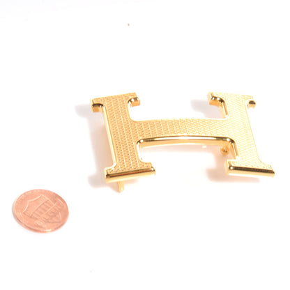 Hermes Guilloche H Belt Buckle Gold 2 of 5