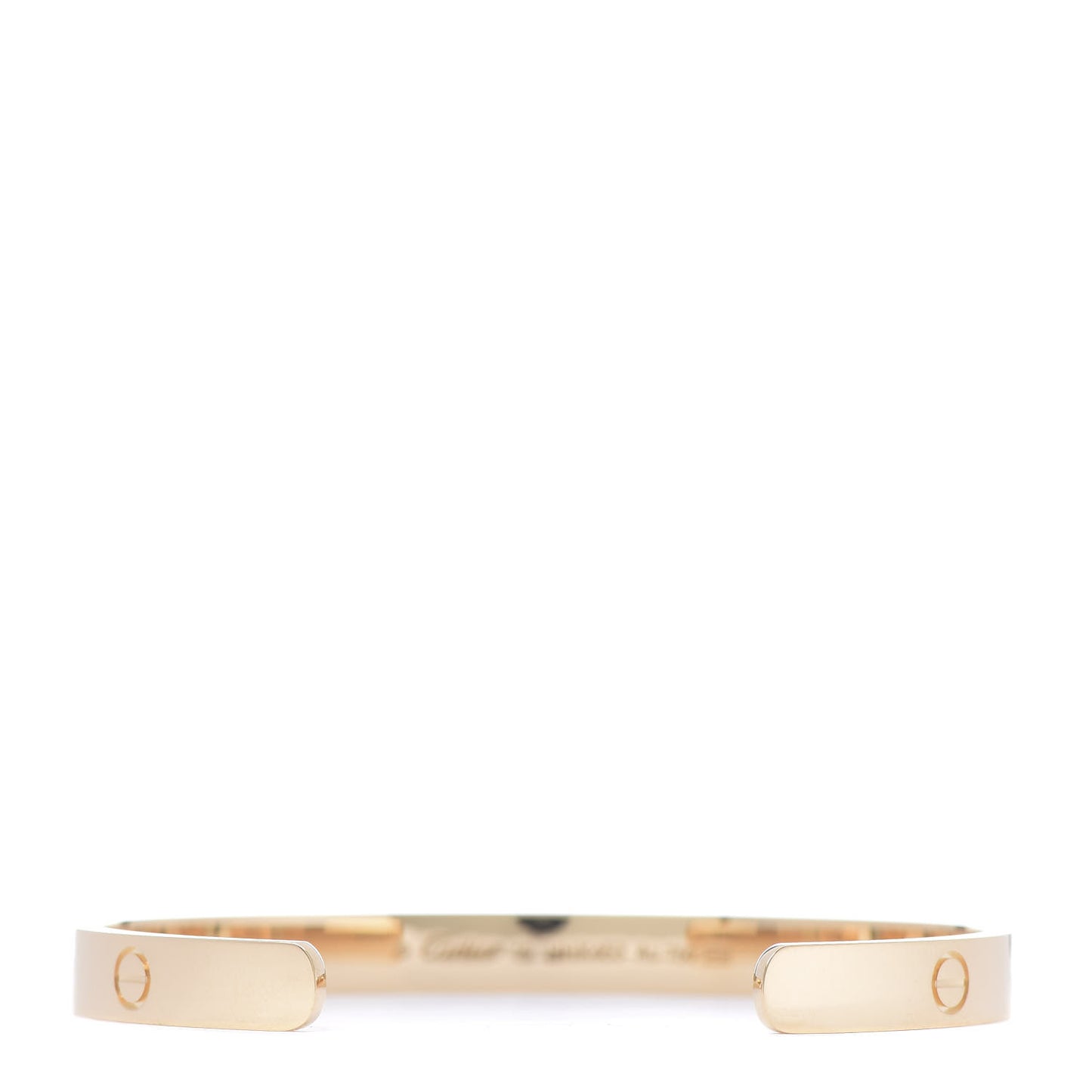 18K Yellow Gold LOVE Cuff Bracelet 19