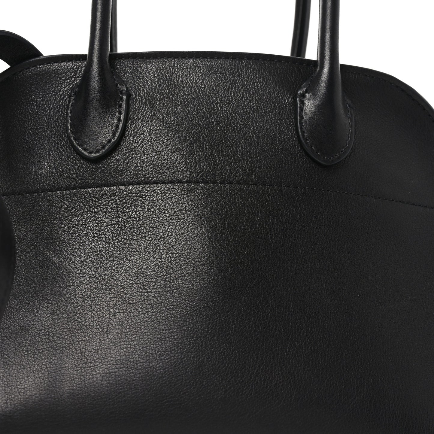 Polished Saddle Calfskin Soft Margaux 10 Bag Black