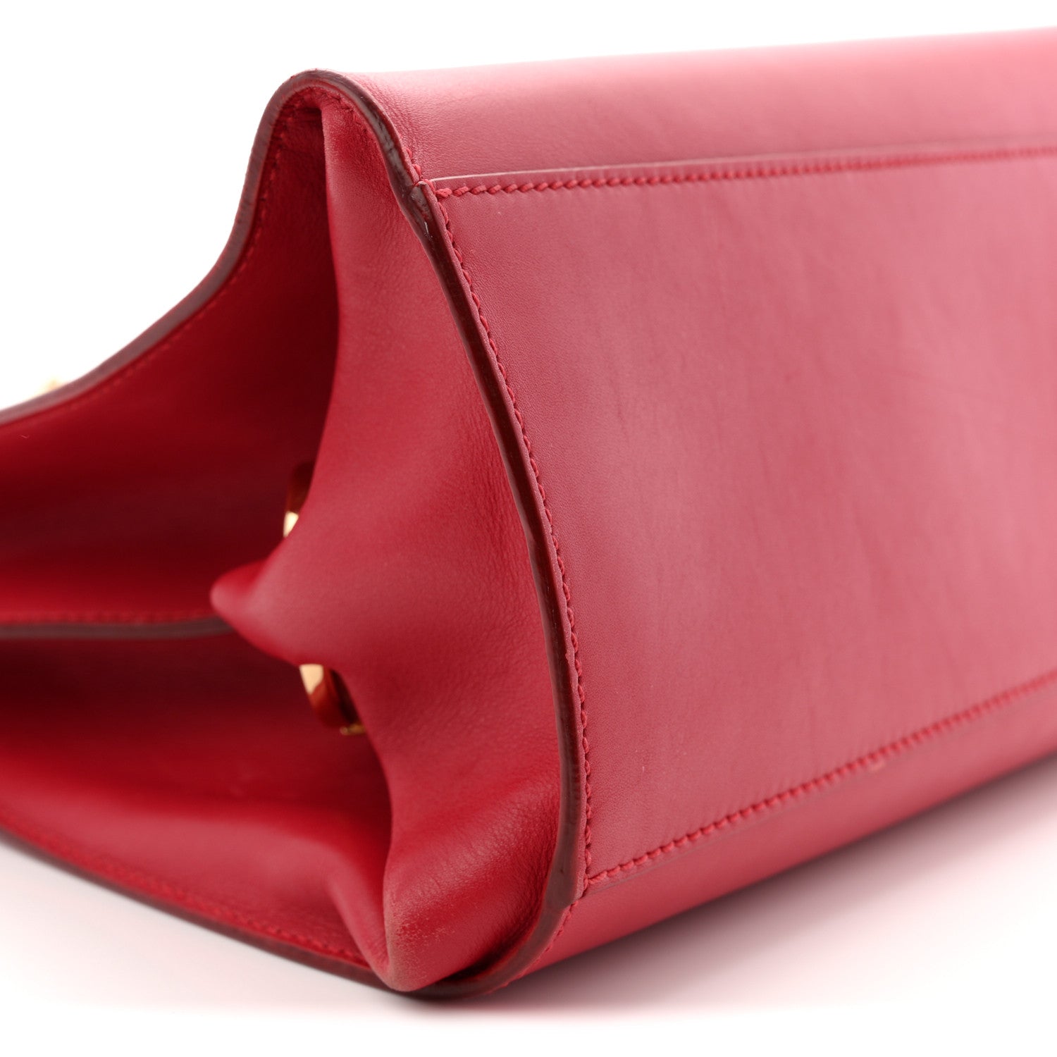 Salvatore Ferragamo Calfskin Medium Sofia Shoulder Bag Red 8 of 12