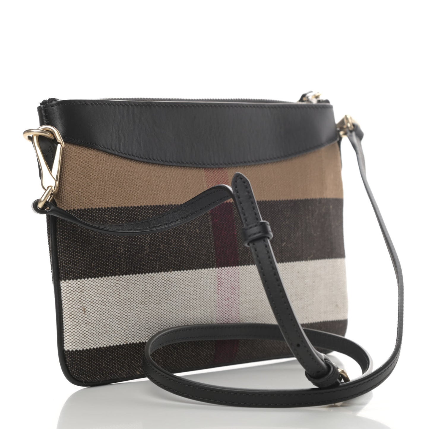 Mega Check Peyton Crossbody Clutch Bag Black