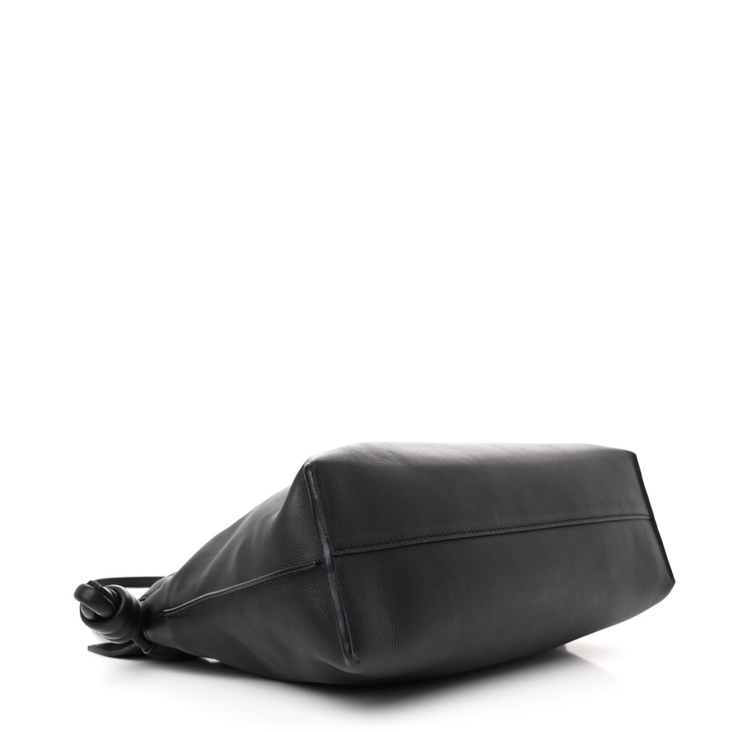 Calfskin Flamenco Knot Bag Black